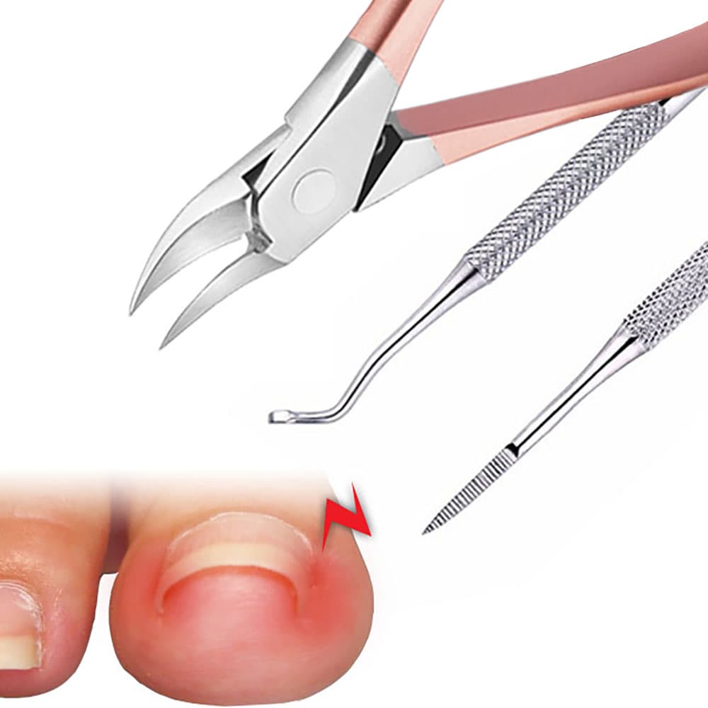 Dr.Foot LAB 두꺼운 내성발톱깎이 자가치료 일자손톱깎이 고급네일니퍼 3종세트 큐티클제거 큐렛 - 최저가 14,900원