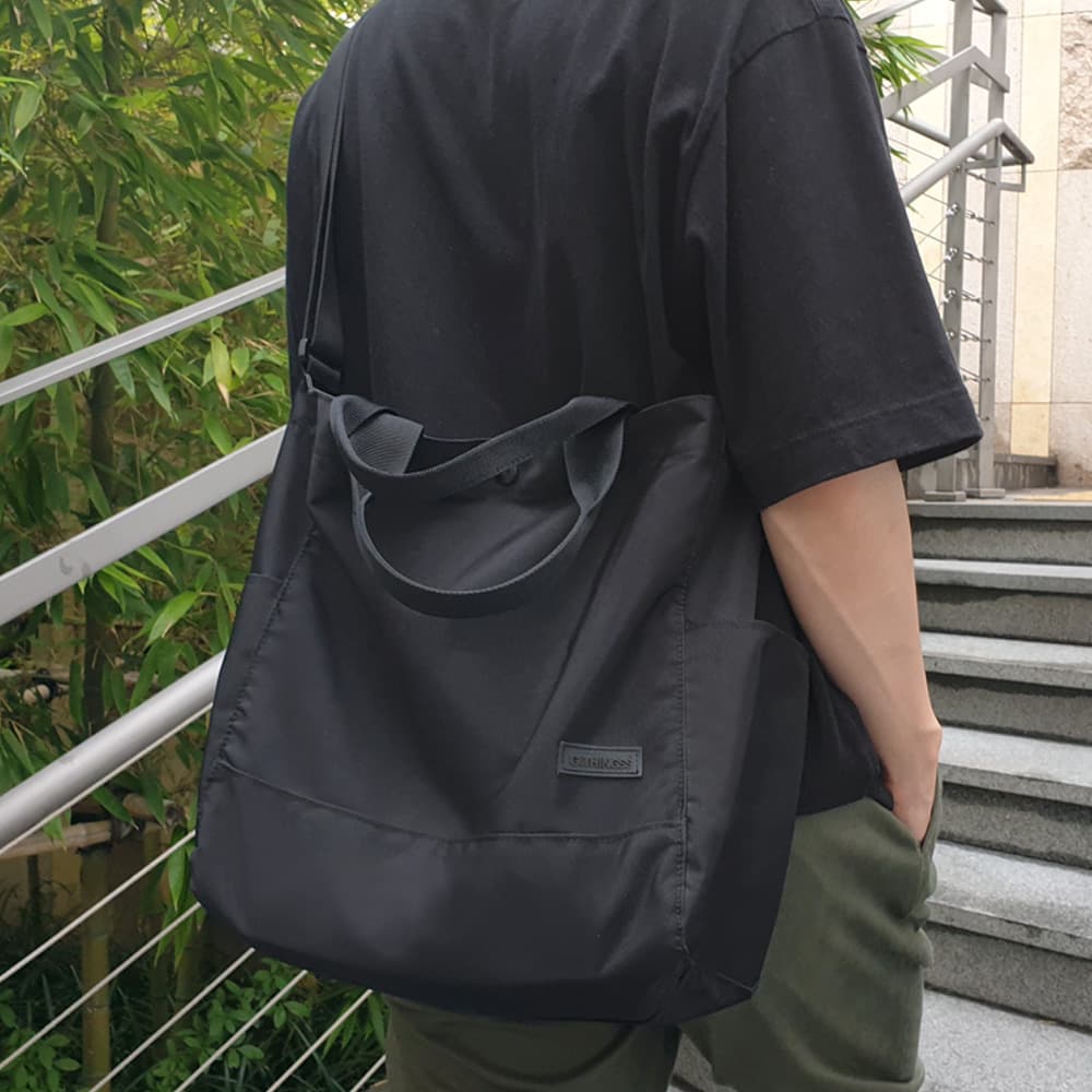 포유얼즈 남자 보부상 가방 크로스백 블랙 대용량