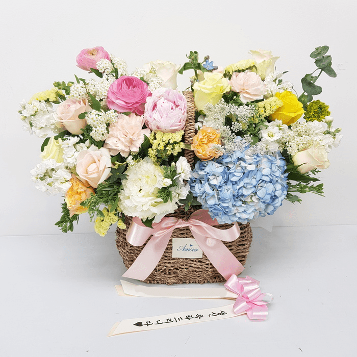 Blossomy 대형 꽃바구니 생화 기념일