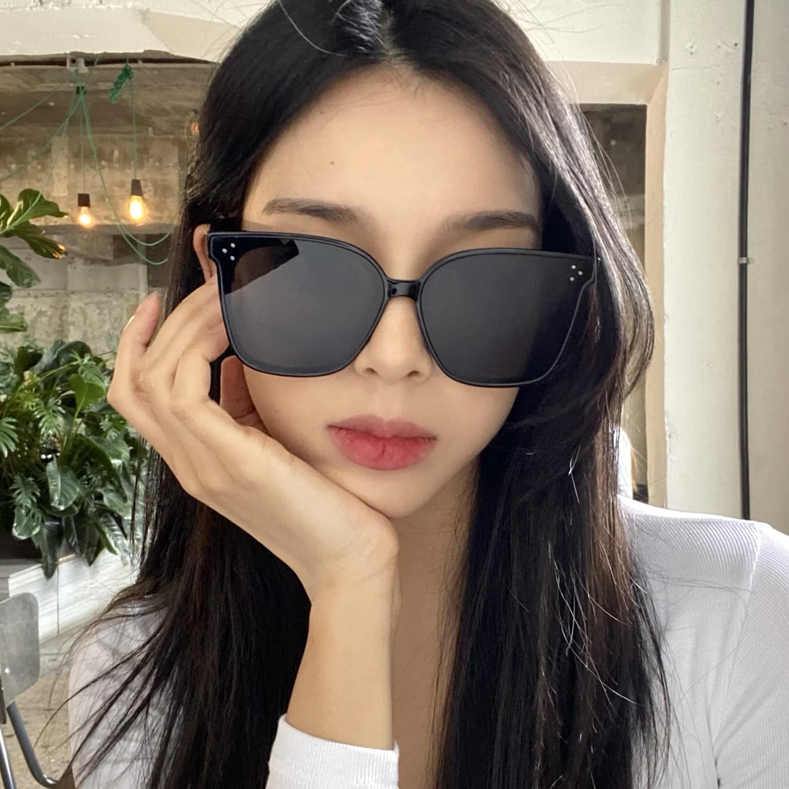 2DITOR 투디터 빅 사이즈 선글라스 오버 스퀘어 뿔테 자외선차단