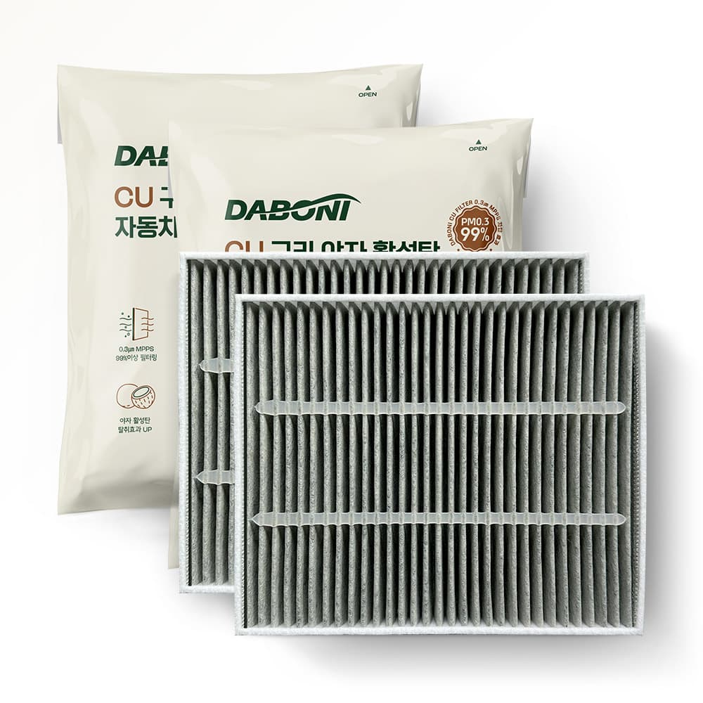 다보니 다보니 PM0.3 구리 항균 활성탄 차량용 에어컨 필터 DHC118
