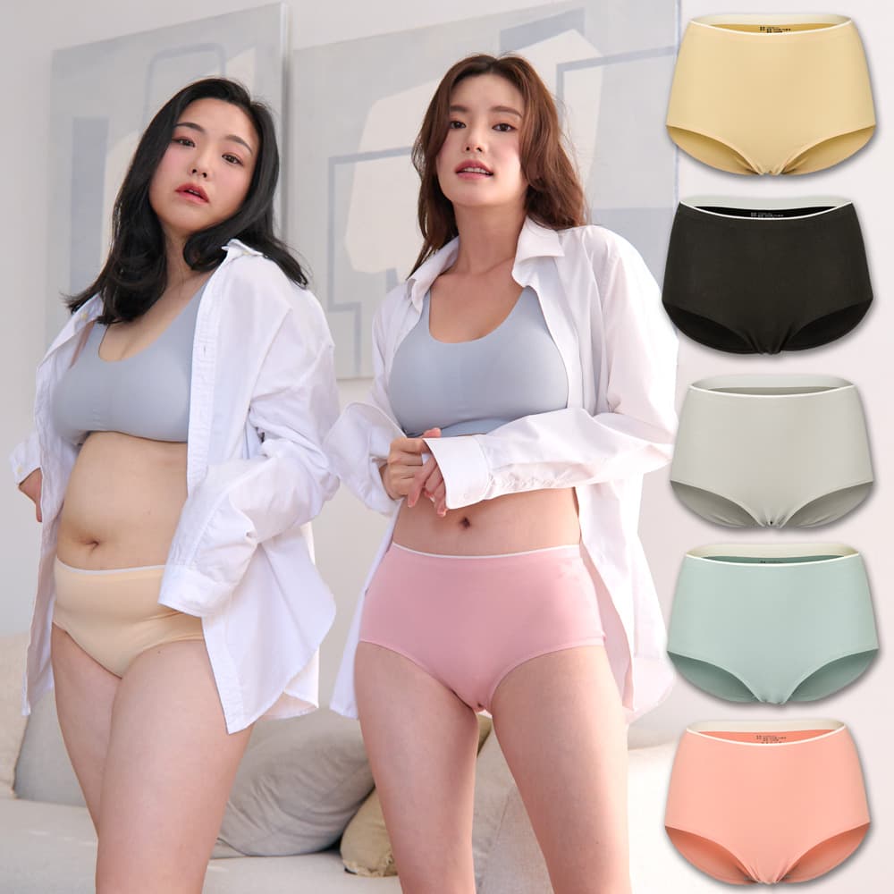 노라인피스 여성 코튼 면 팬티 심리스 노라인팬티