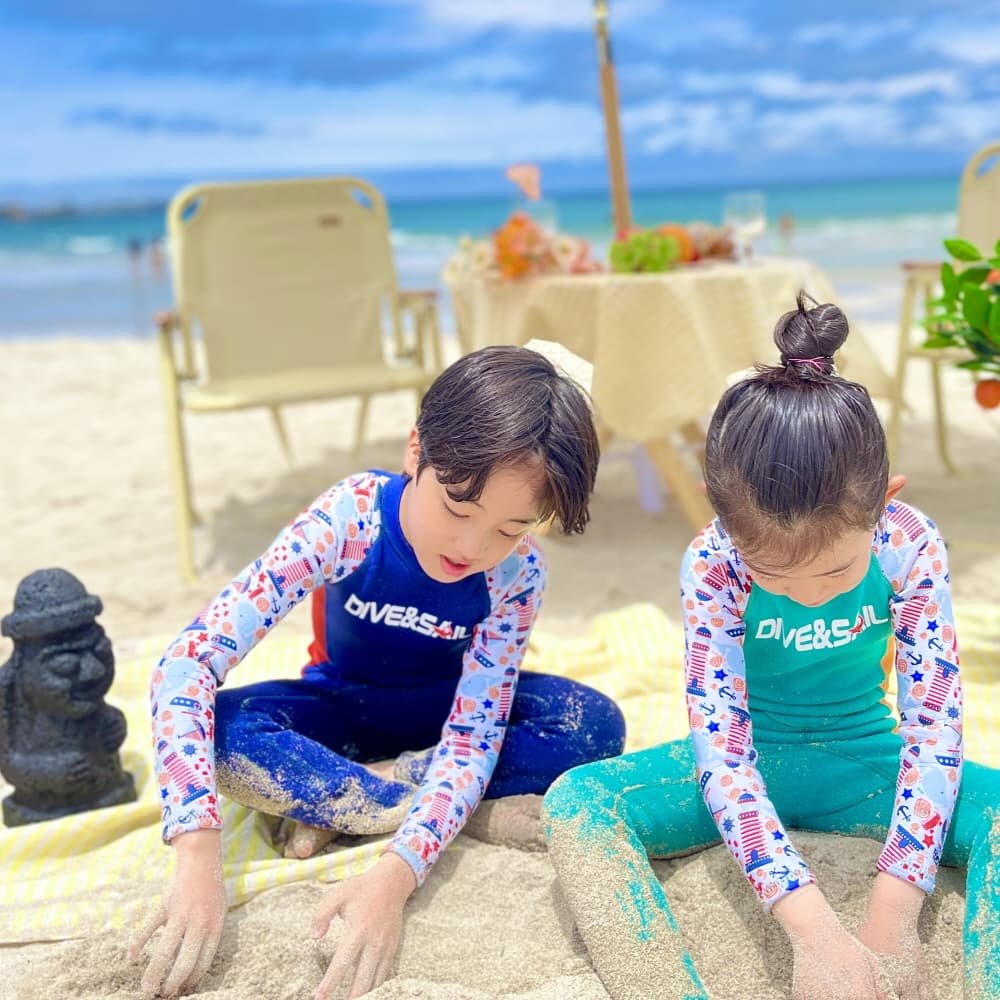마린롤린 마린롤린 유아래쉬가드 키즈서핑슈트 아동 전신 네오프렌 보온 웻슈트 - 최저가 43,800원