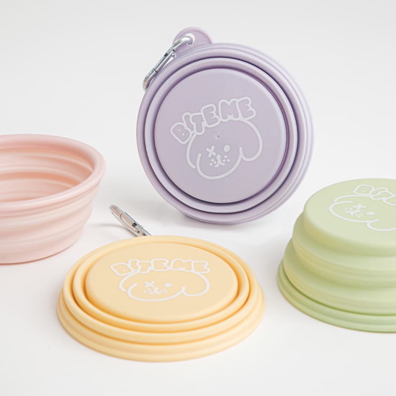 바잇미 Inc. 바잇미 강아지 산책용품 휴대용 접이식 보울 - 파스텔 (4 color)
