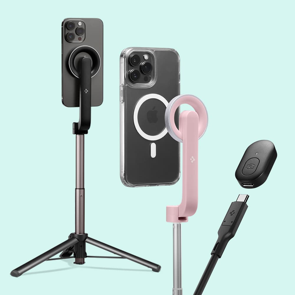 슈피겐 맥세이프 셀카봉 삼각대 원더스냅 맥핏 S570W V1 충전식 리모콘