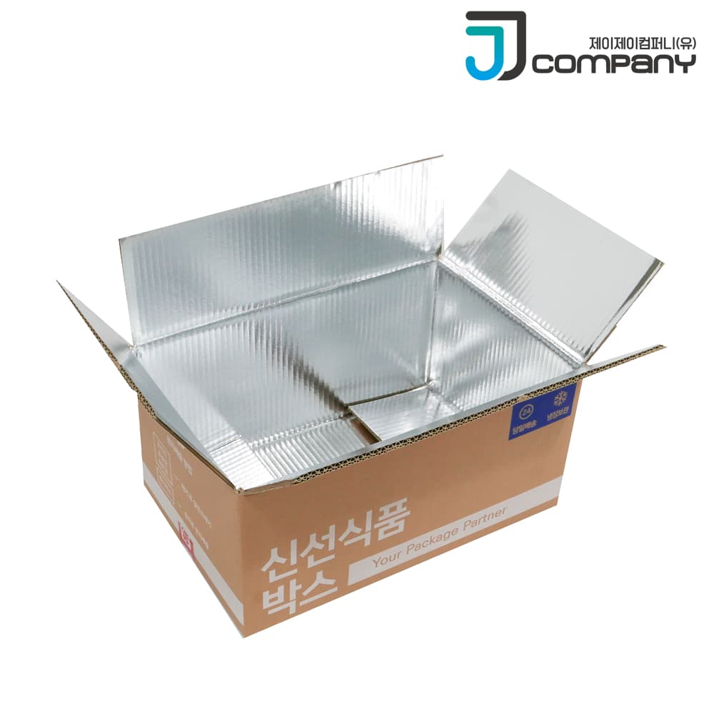 제이제이컴퍼티 종이 보냉박스 스티로폼대체 택배 아이스박스 프레시박스 JJ-1호