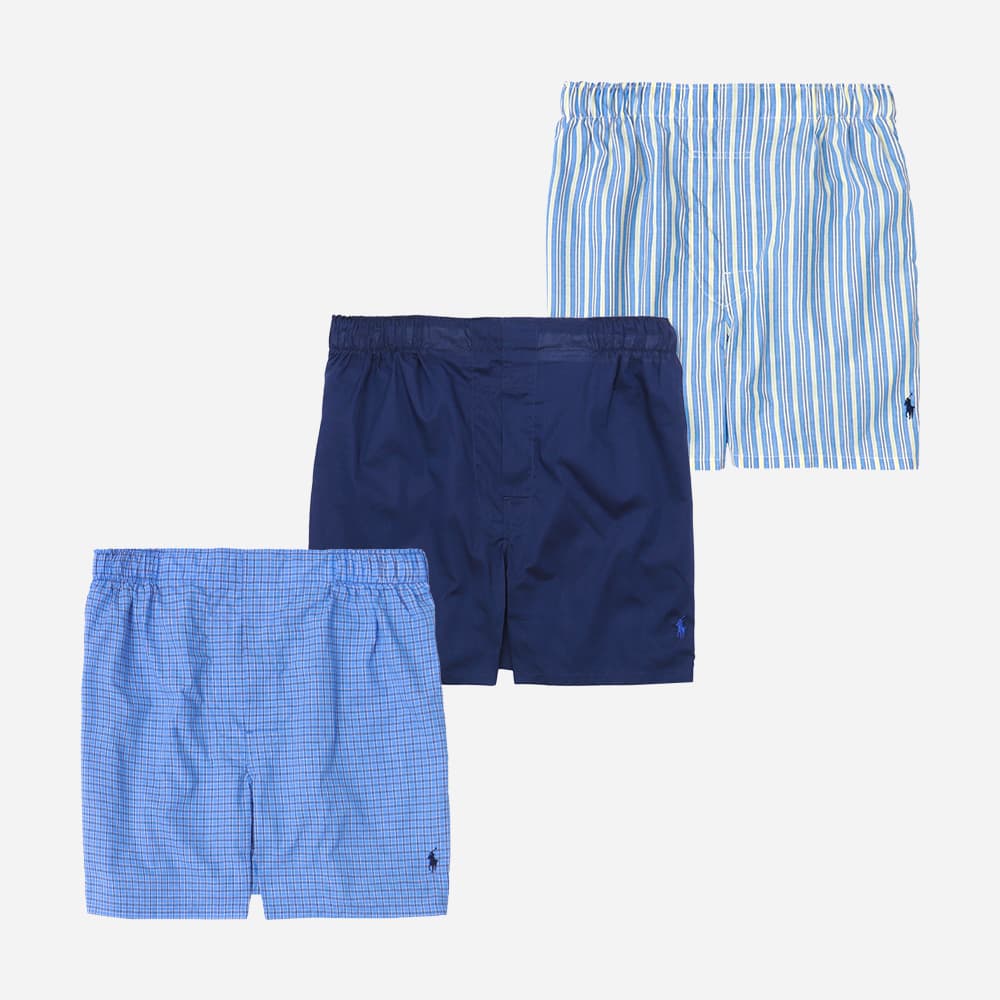 뉴욕트레이딩 폴로 랄프로렌 남성 우븐 코튼 트렁크 3팩 NCWBP3-3ZT - 최저가 69,900원