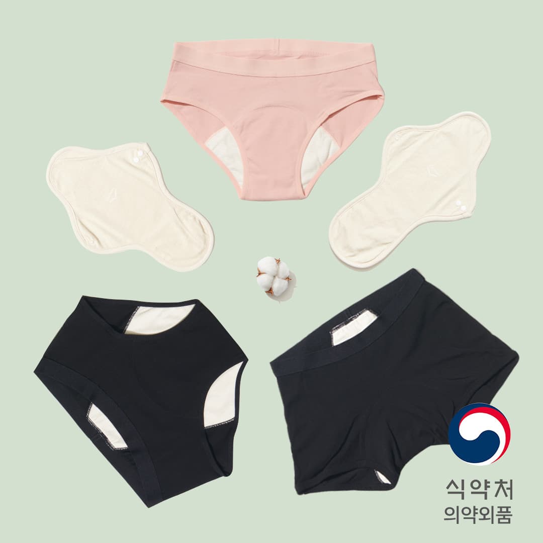 싸이클린 [SET]싸이클린 생리팬티 순면 팬티생리대 여성 초등 주니어 속옷 선물세트 - 최저가 65,800원