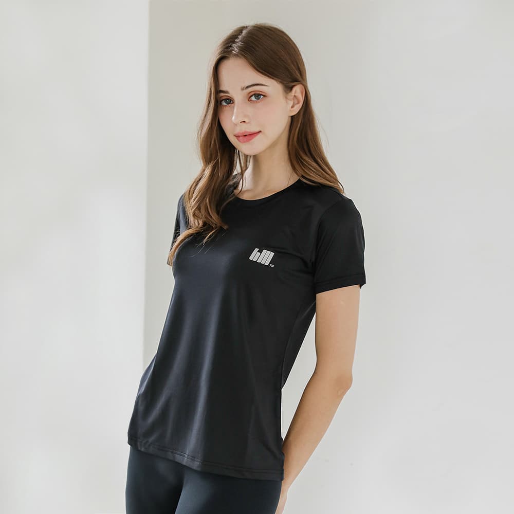 블랙몬스터핏 블랙몬스터핏 여성 요가복 트레이닝 쿨 티셔츠