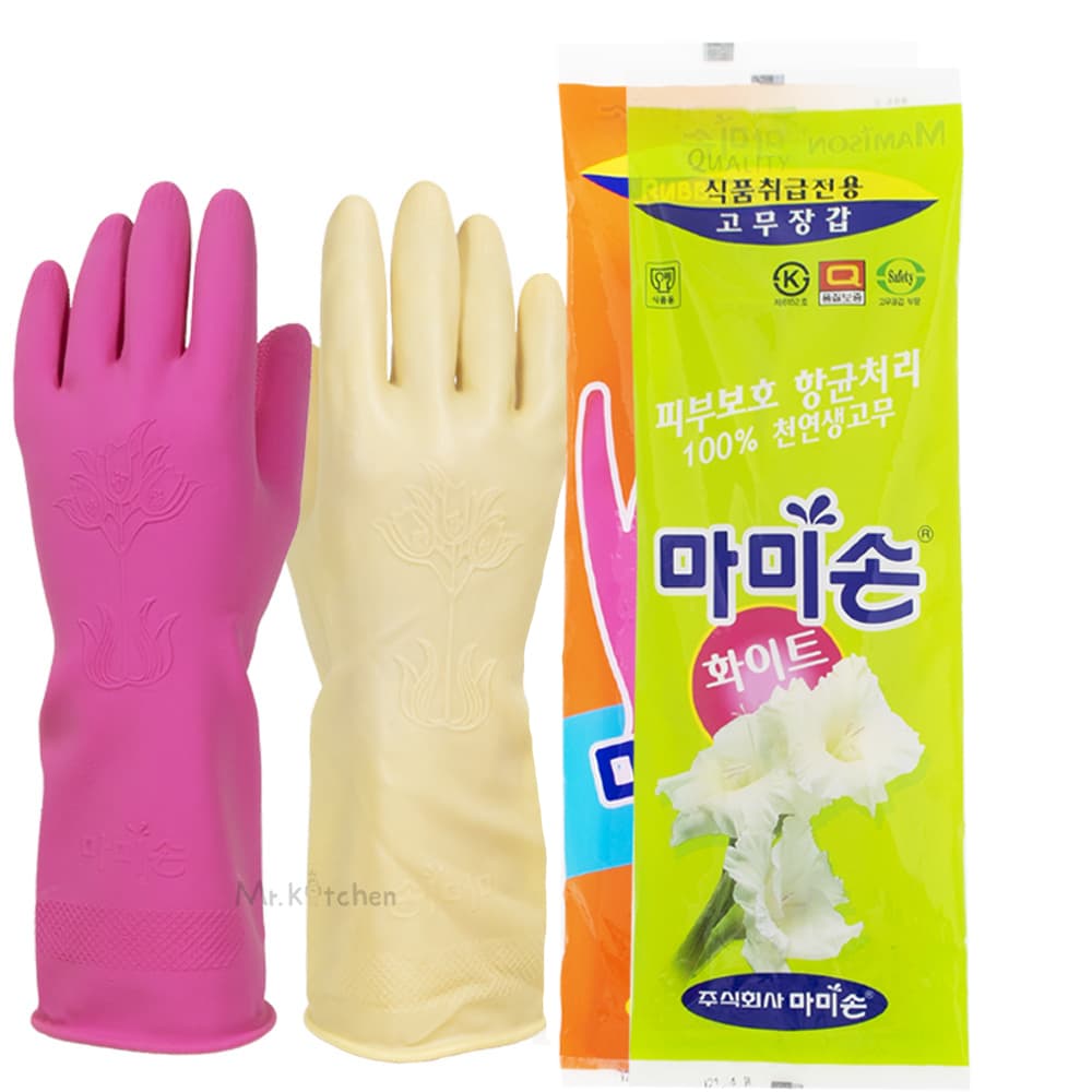 이편한생활 마미손 고무장갑 양손 설거지 식품용 소 라텍스 - 최저가 1,550원