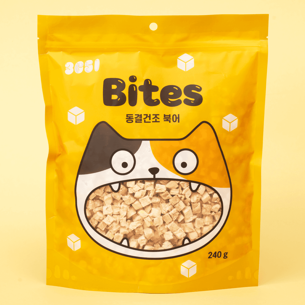 3651 브랜드스토어 3651 바이츠 동결건조 고양이 트릿 간식 북어 240g
