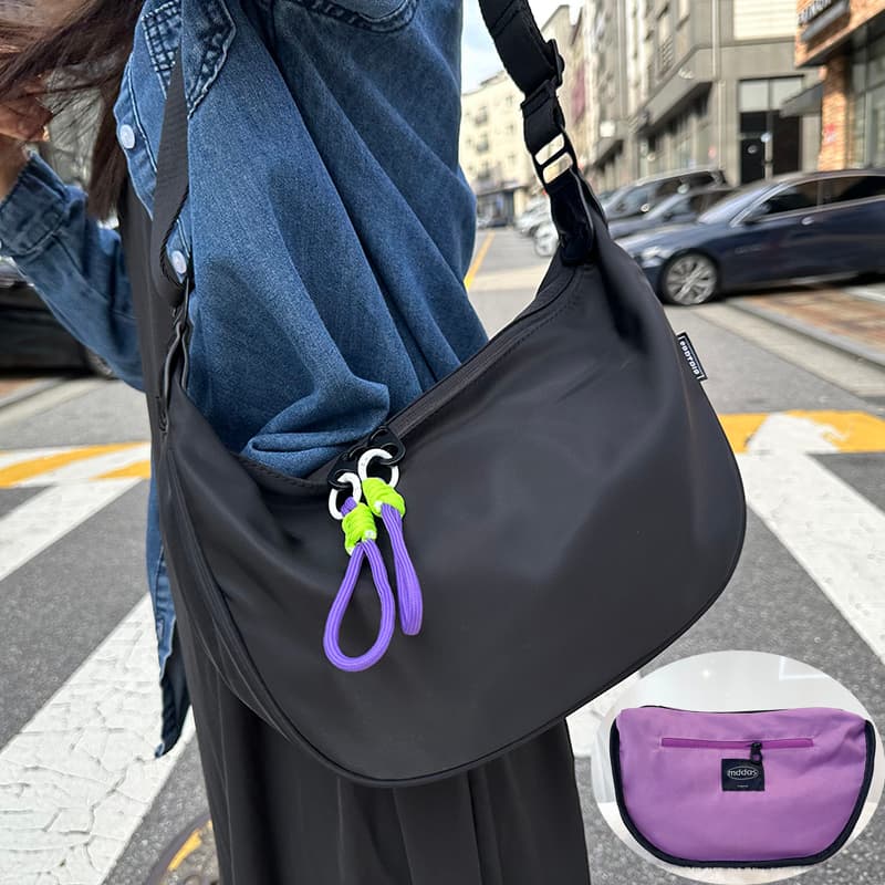 mddas 반달 여행용 크로스백 보부상 가벼운 RFID차단 가방