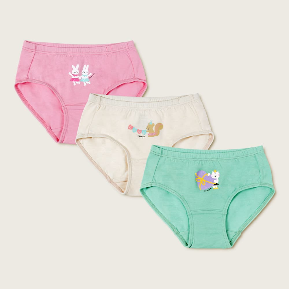 베이비앙 베이비앙 첫팬티 두돌아기팬티 국내산 무형광 40수 면 유아 삼각팬티 3종 세트(여아용) - 최저가 23,900원