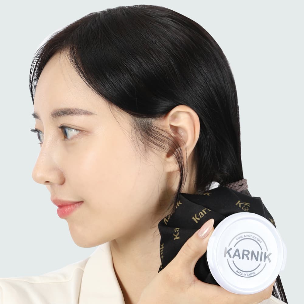 Karnik Sports 골프 얼음주머니 냉찜질팩 냉온 휴대용 블랙골드 15cm