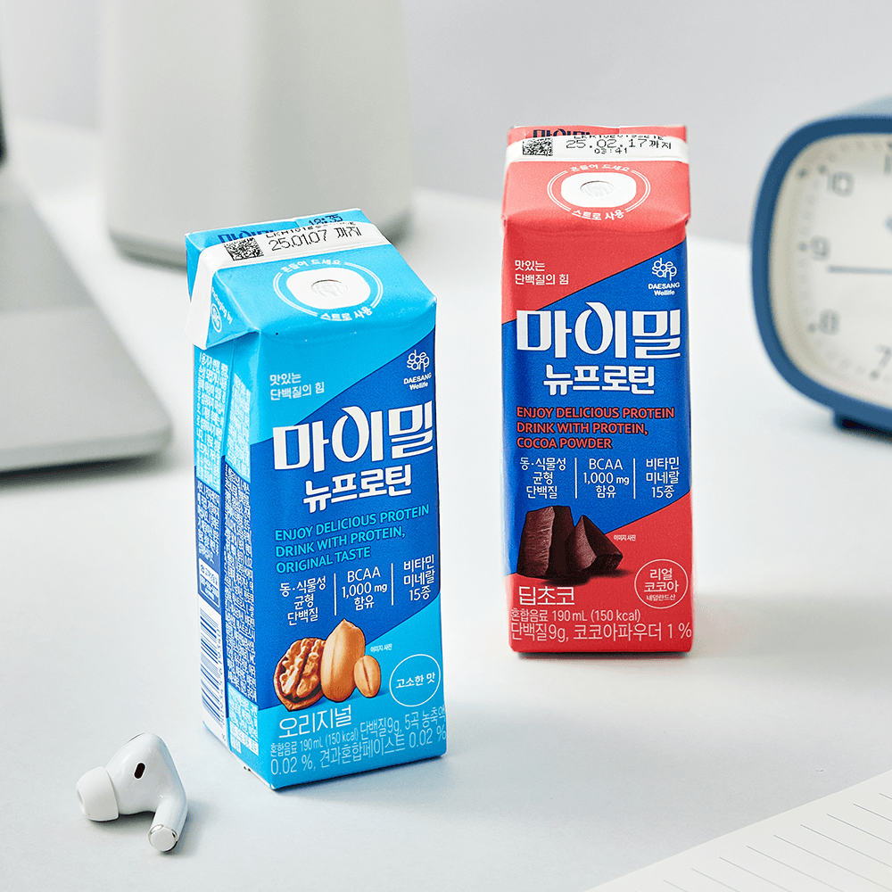대상웰라이프 본사쇼핑몰 마이밀 뉴프로틴 오리지널 30팩+딥초코 30팩 (190 mL 총 60팩)