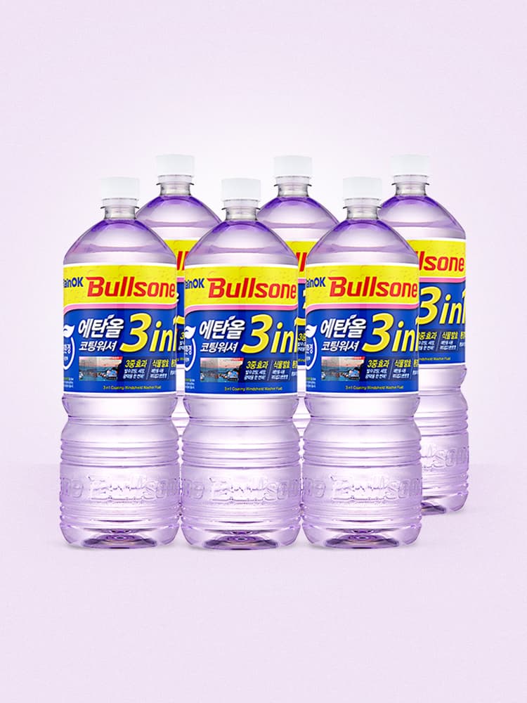 Bullsone공식몰 불스원 레인OK 에탄올 3in1 코팅 워셔액 1800ml 6개