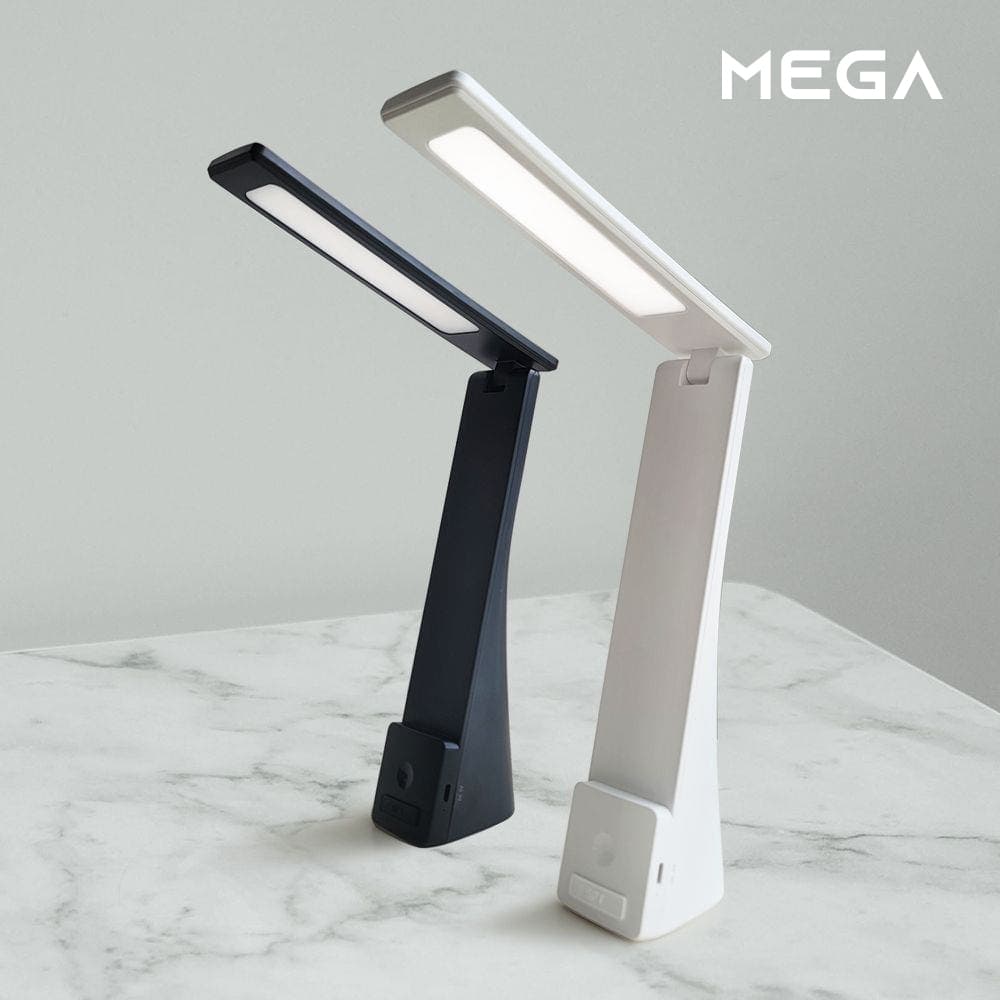 메가스탠드 LED 책상스탠드 무선 충전식 휴대용 접이식 USB - 최저가 19,500원