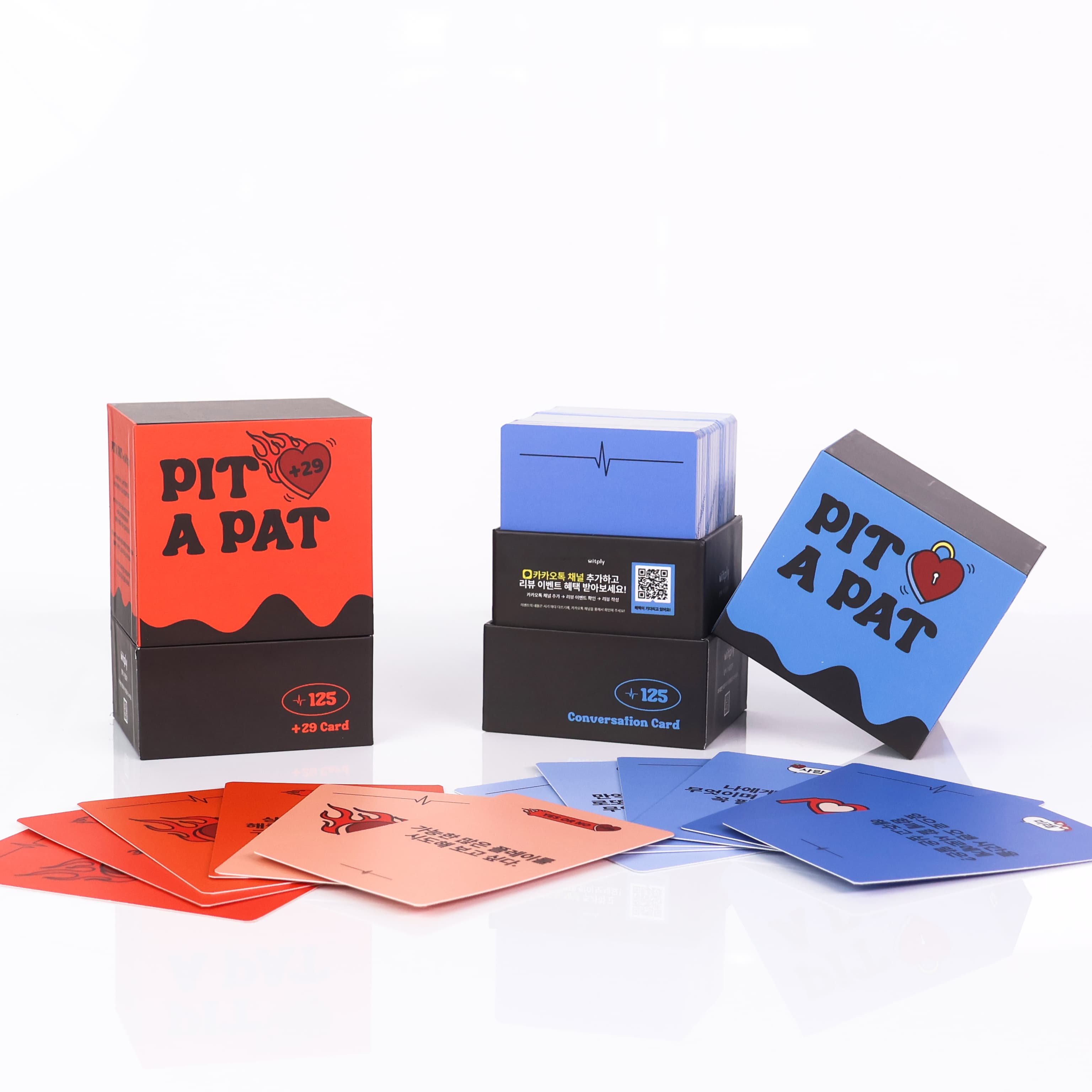 윗플리 witply [PIT A PAT] 핏어팻 커플 연인 대화 질문 카드 보드 게임