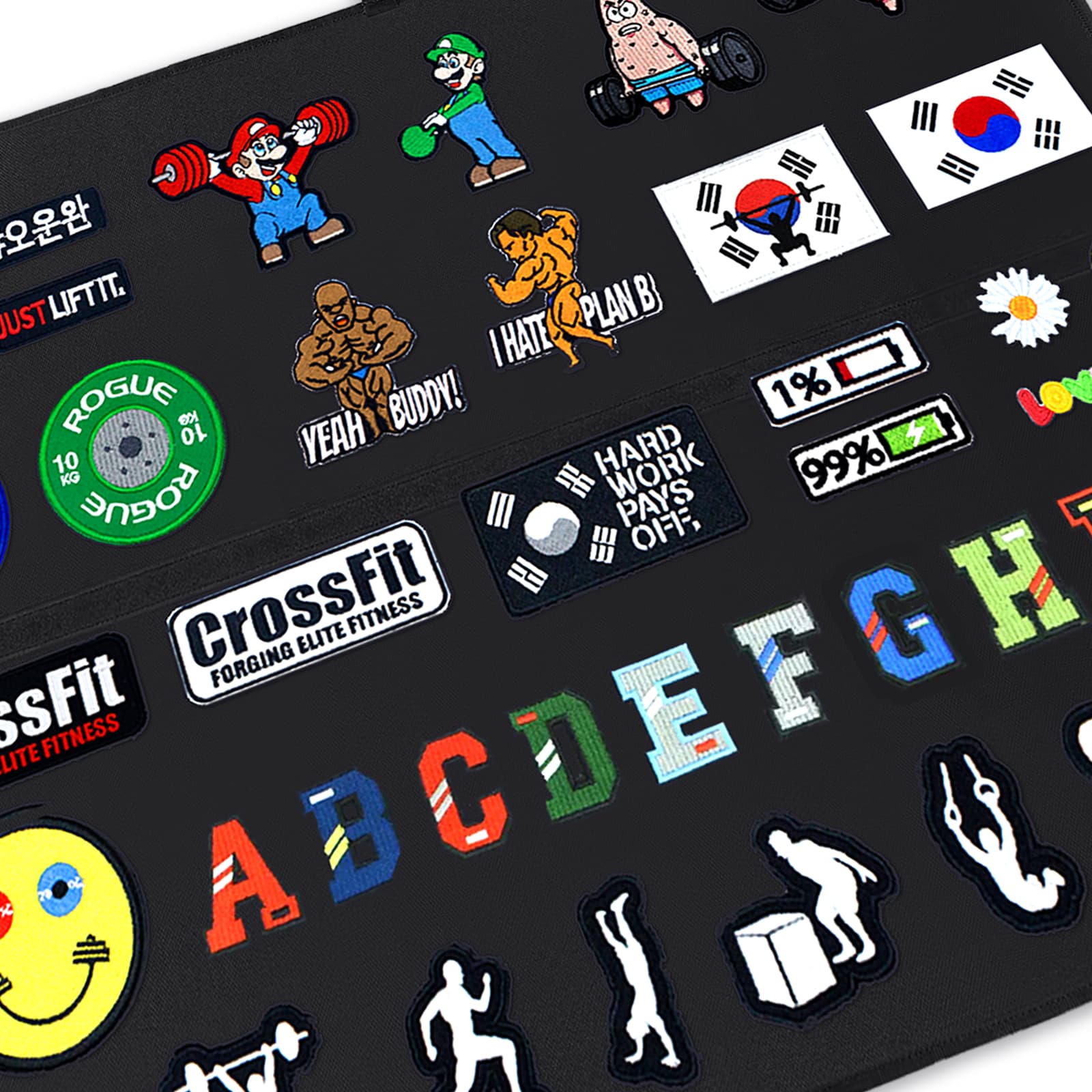 다미아노 라스트랩 운동 헬스 와펜 패치 자수 벨크로 찍찍이 크로스핏 태극기 밀리터리 가방