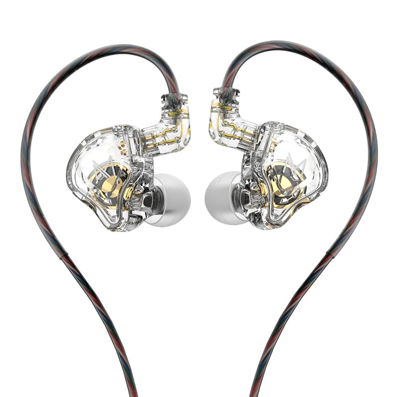 비아컴퍼니 TRN MT1 인이어 유선 이어폰 3.5mm 클리어화이트 마이크없음
