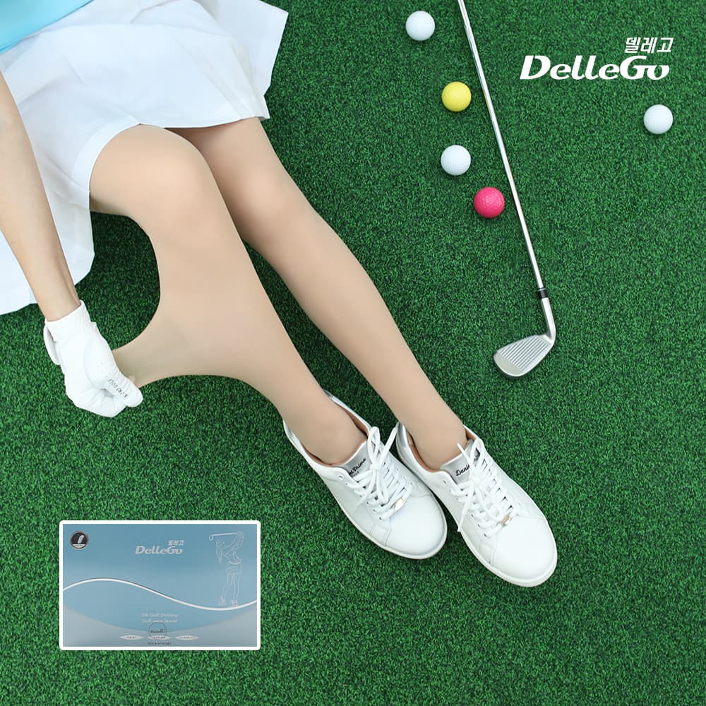델레고 DelleGo 델레고 여성 골프스타킹 UV 자외선차단 몸매보정 레깅스 살색 30D