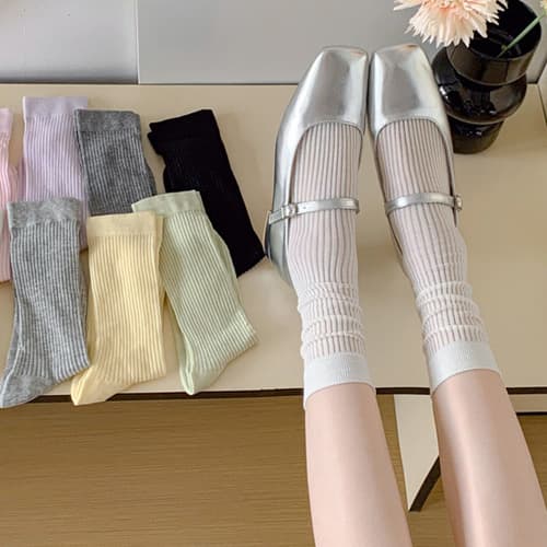 언니네양말 면 시스루양말 레이스 스타킹 루즈삭스 단목 중목 장목 여름양말
