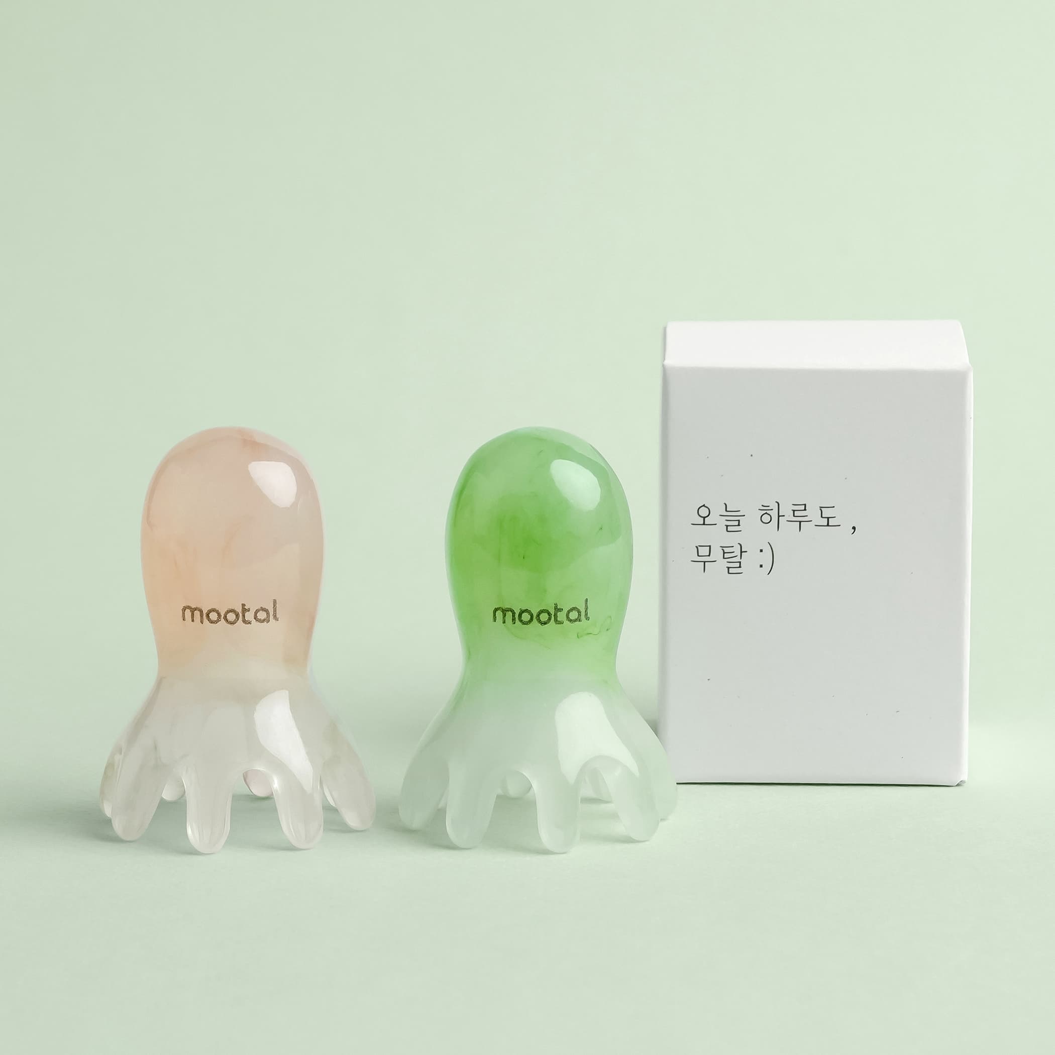 무탈 무탈 문어 두피 괄사 마사지기 승모근 머리 빗 지압 마사지
