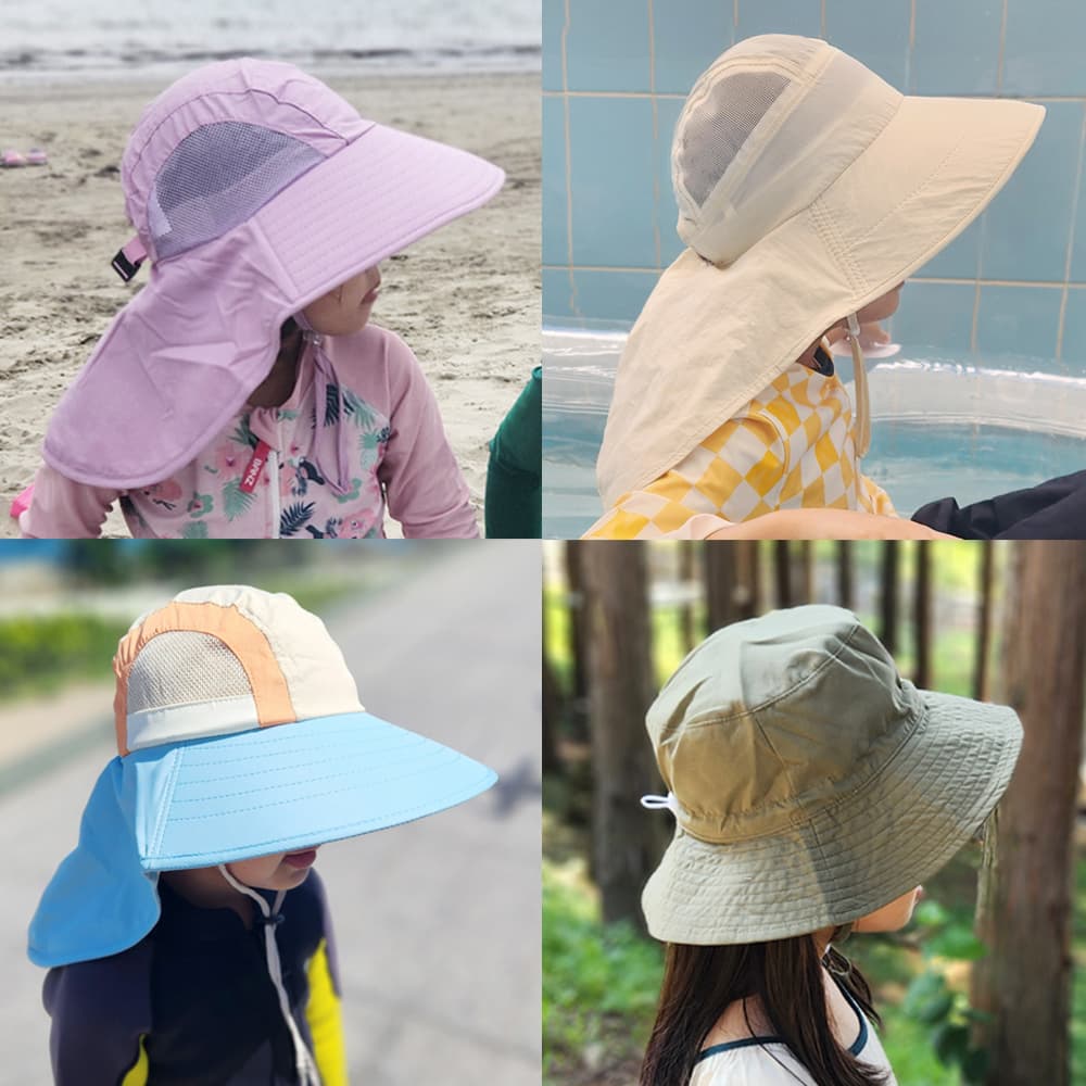 조이발락 키즈 유아 아기 플랩캡 물놀이모자 버킷햇 아쿠아 여름 아동 와이드 - 최저가 10,900원