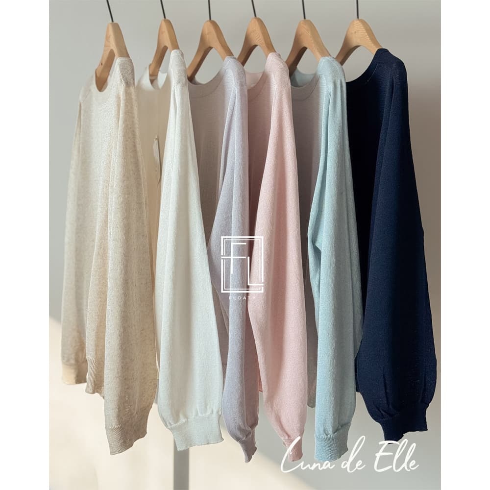 루나드엘 26SS 플로티 홀가먼트 썸머 라운드 니트 - 최저가 41,500원