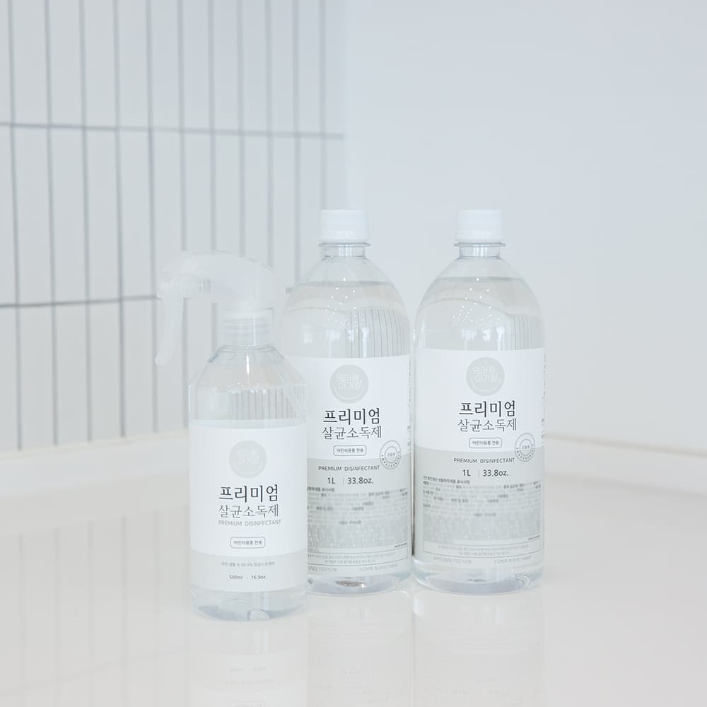 엄마랑아기랑 공식몰 엄마랑아기랑 프리미엄 무알콜 살균소독제 토이클리너 2L+500ml