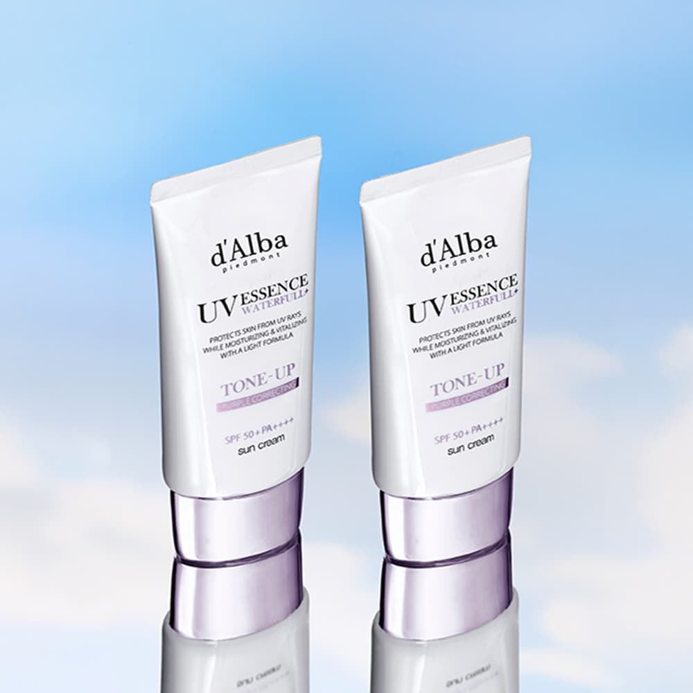 달바 공식스토어 달바 비건 워터풀 퍼플 톤업 선크림 50mlX2개+15ml
