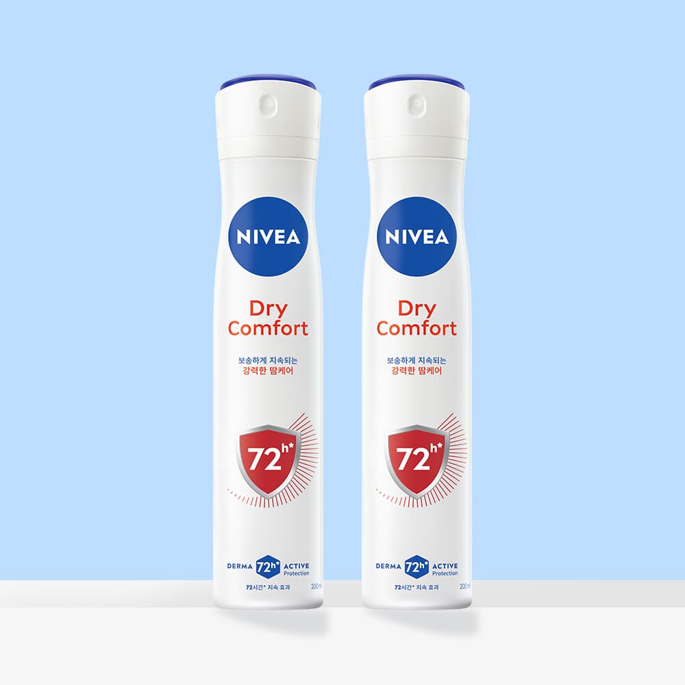 니베아  브랜드샵 니베아 데오드란트 스프레이 드라이 콤포트 200ml, 2개
