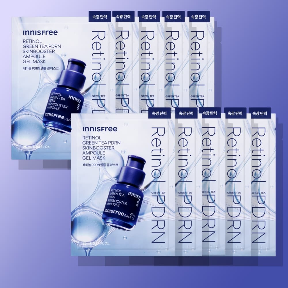 이니스프리 이니스프리 레티놀 그린티 PDRN 스킨부스터 앰플 겔 마스크 23mL 10매 - 최저가 20,000원