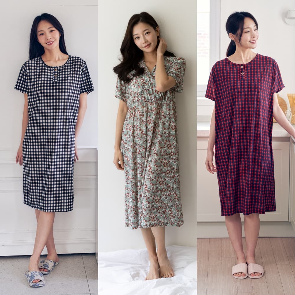 별별모아 여름 원피스잠옷 냉감 빅사이즈 임산부 파자마