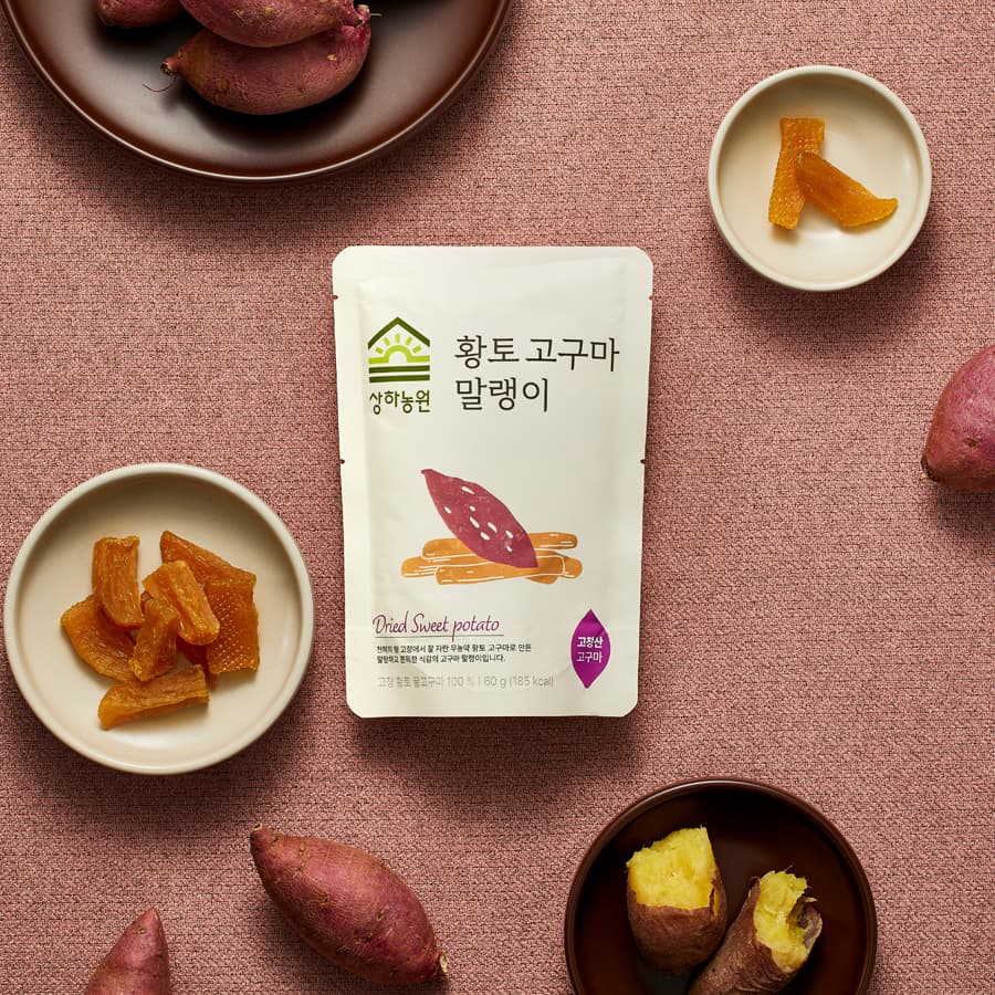 상하농원 공식스토어 상하농원 황토고구마 말랭이 60g 8개