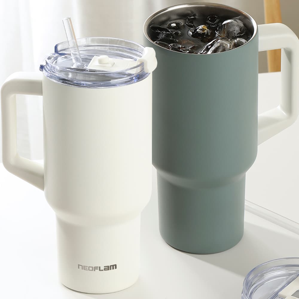 리빙스토리 네오플램 대용량 보온 보냉 스텐 텀블러 900ml