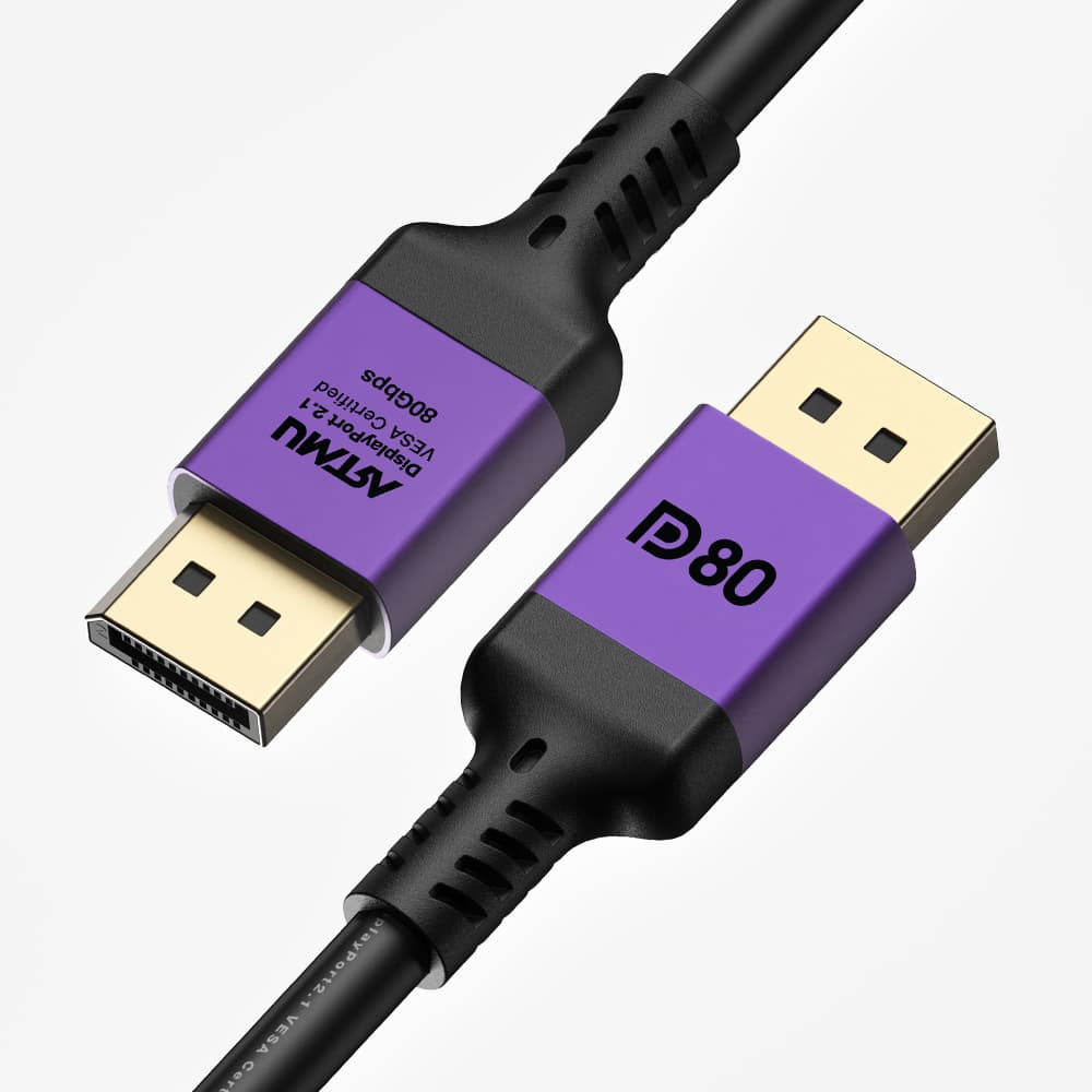 아트뮤 VESA 인증 DP to DP 2.1 DP80 16K DisplayPort 케이블 메탈 1m