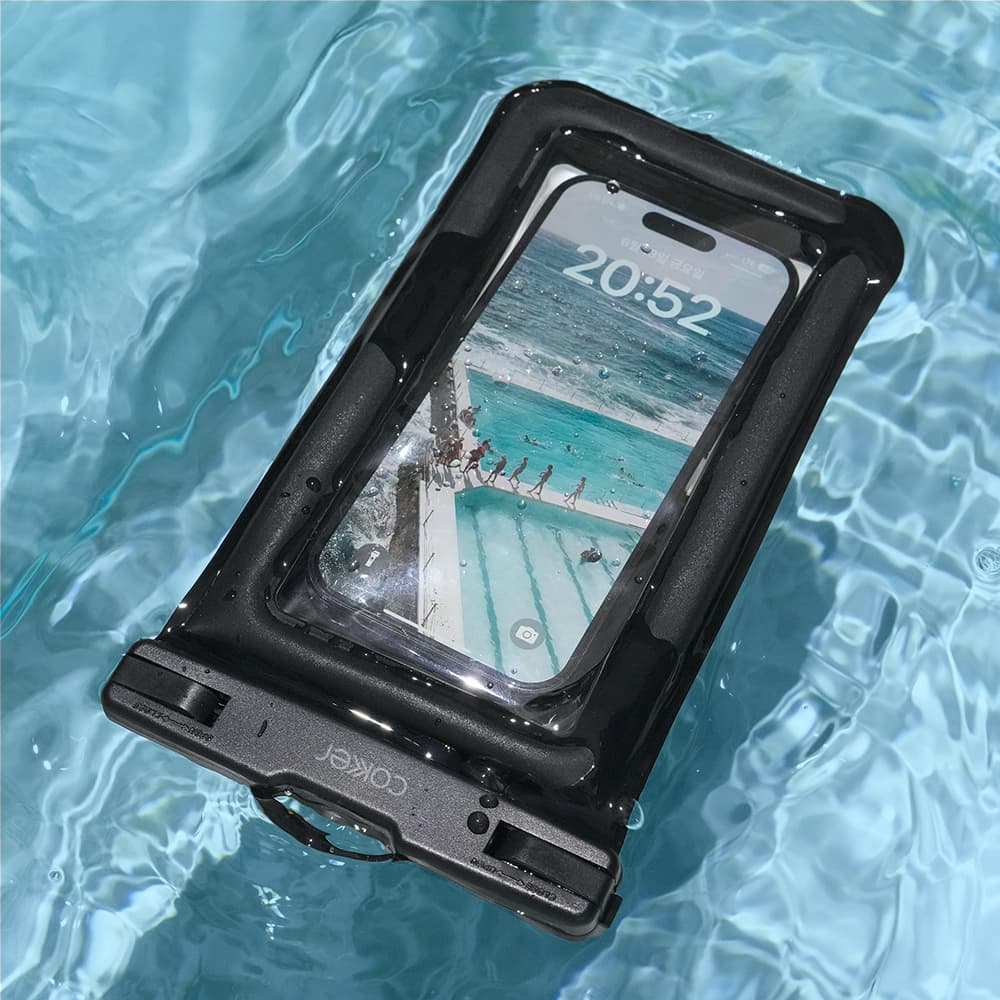 COKER 코커 1.5cm 스펀지 튜브 4중잠금 스마트폰 방수팩 IPX8 - 최저가 15,900원