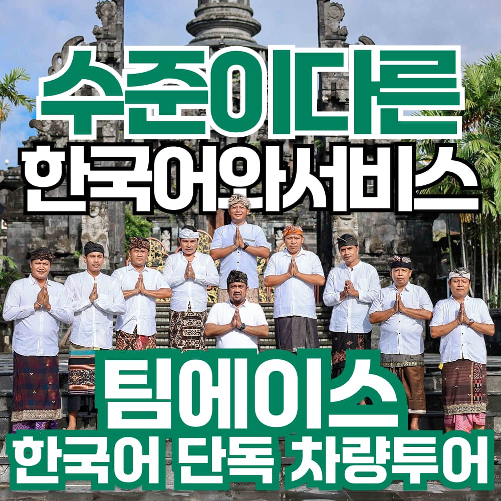 트리핑 팀에이스 발리 한국어 가이드 투어 우붓 택시 차량 킨타마니 지프투어 일출 - 최저가 76,900원