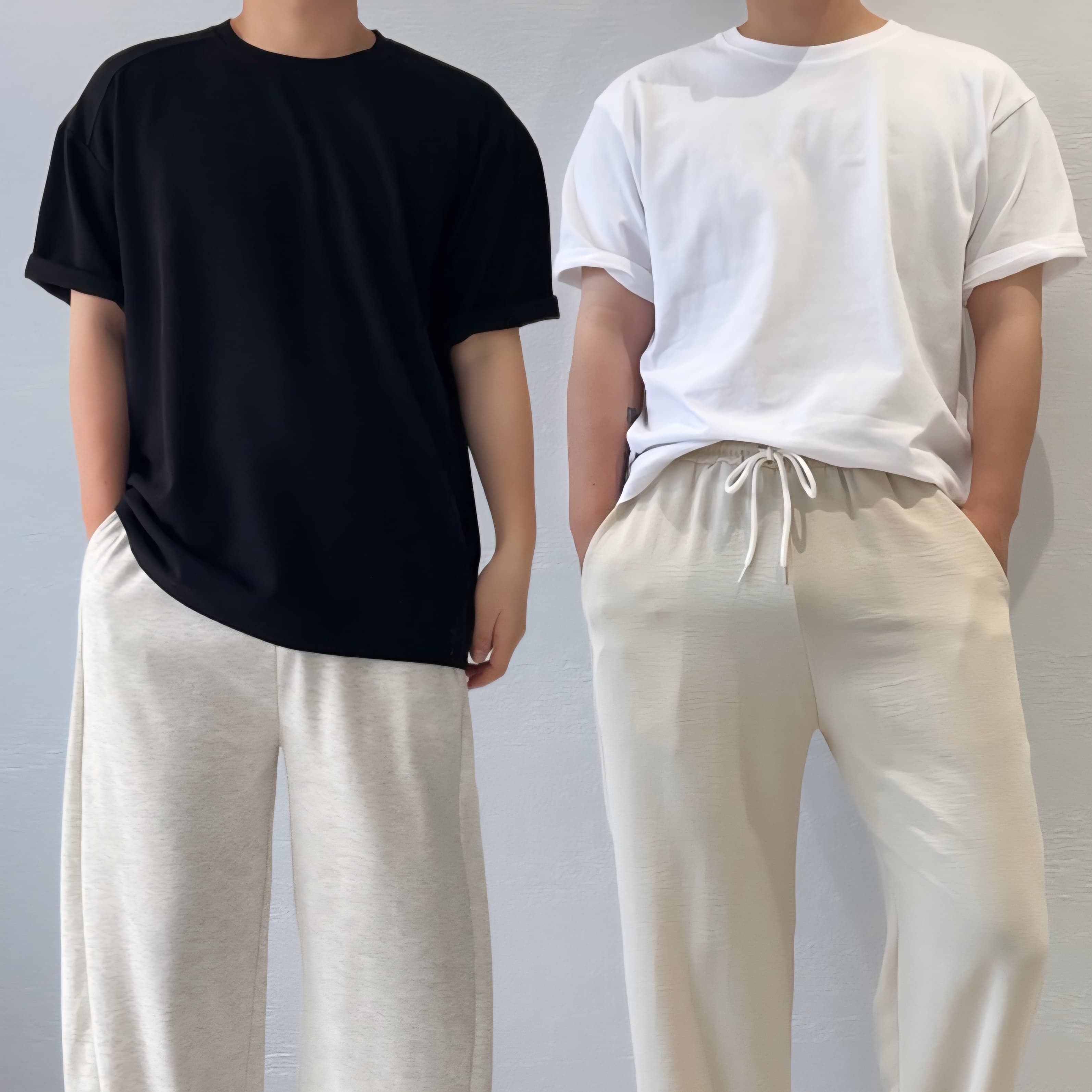 노에라 남자오버핏반팔 흰색면티 - 최저가 29,800원