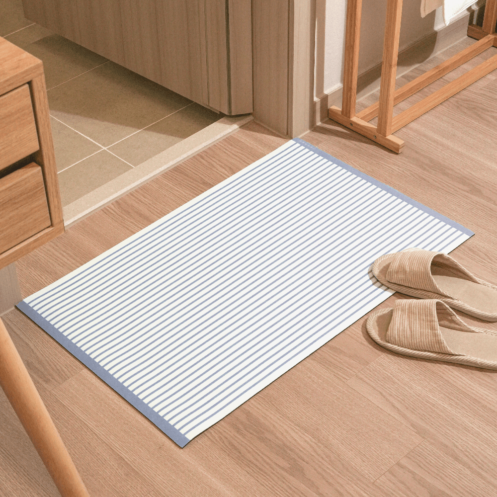 하루의공간 하루의공간 comfy 주방 매트 규조토 발매트 욕실 현관 블루 45x70cm