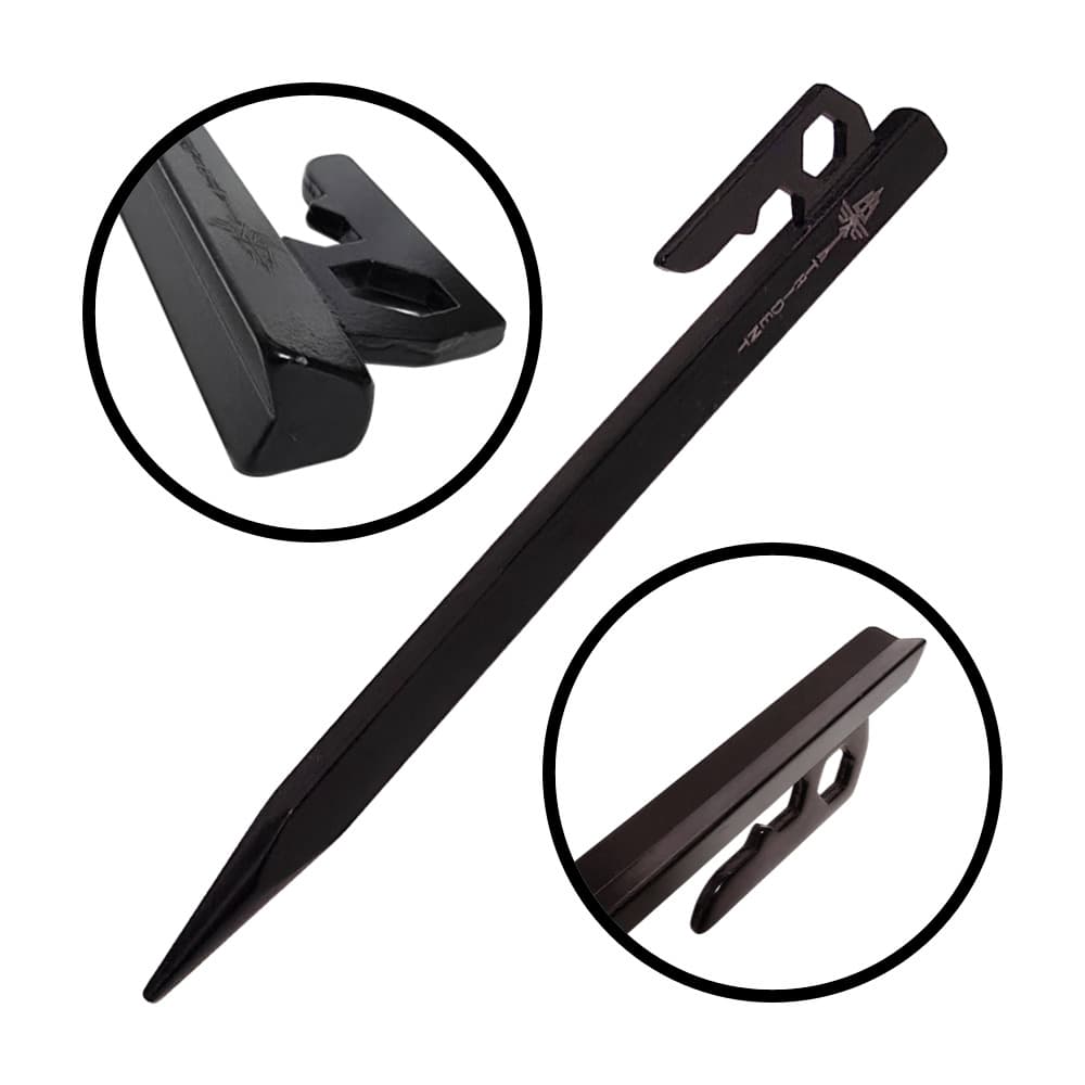 캠핑 꾸니 미라벨가든 캠핑 타프 텐트팩 초고강도 블랙 20cm