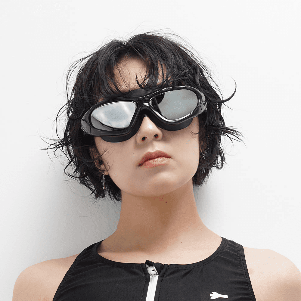 첫취미 팬더수경 스윔고글 안경 미러수경 뷰 오픈워터 블랙미러 - 최저가 24,800원