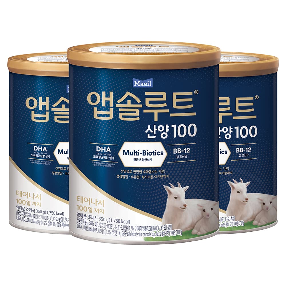 매일유업 직영스토어 매일유업 앱솔루트 산양 100 350g 3캔