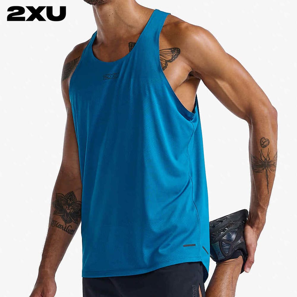 잔차나라 2XU 남자 싱글렛 마라톤 런닝 민소매 티셔츠 라이트스피드테크 MR7151A_SPT-BRF
