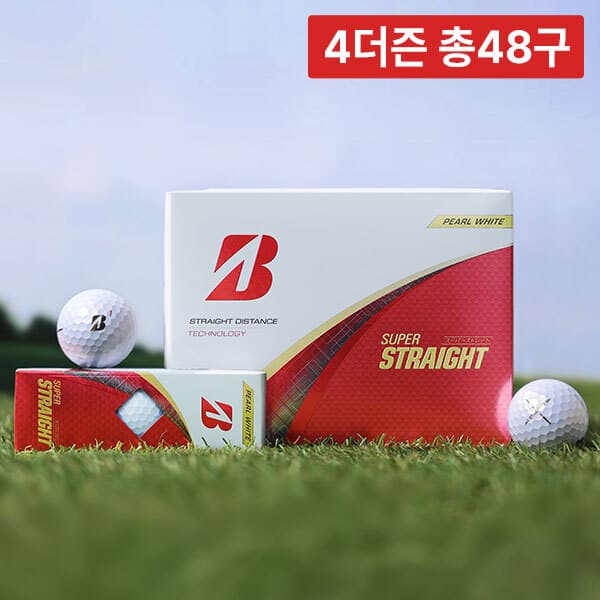 메이저골프 브리지스톤 3피스 골프공 NEW 슈퍼 스트레이트 2.0 디스턴스 골프볼 4박스 - 최저가 144,400원