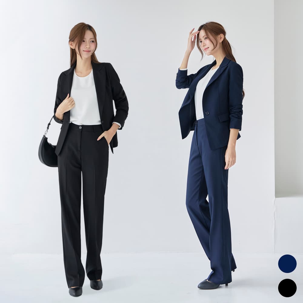 더웨이나인 여성 정장 자켓 슬랙스 셋업 빅사이즈
