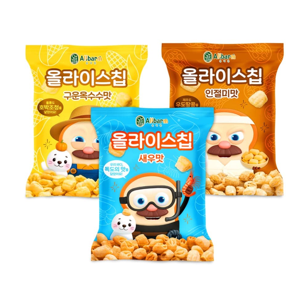 All 올바름 브레드이발소X올바름 올라이스칩 3봉 아기과자 아기 간식 - 최저가 10,200원