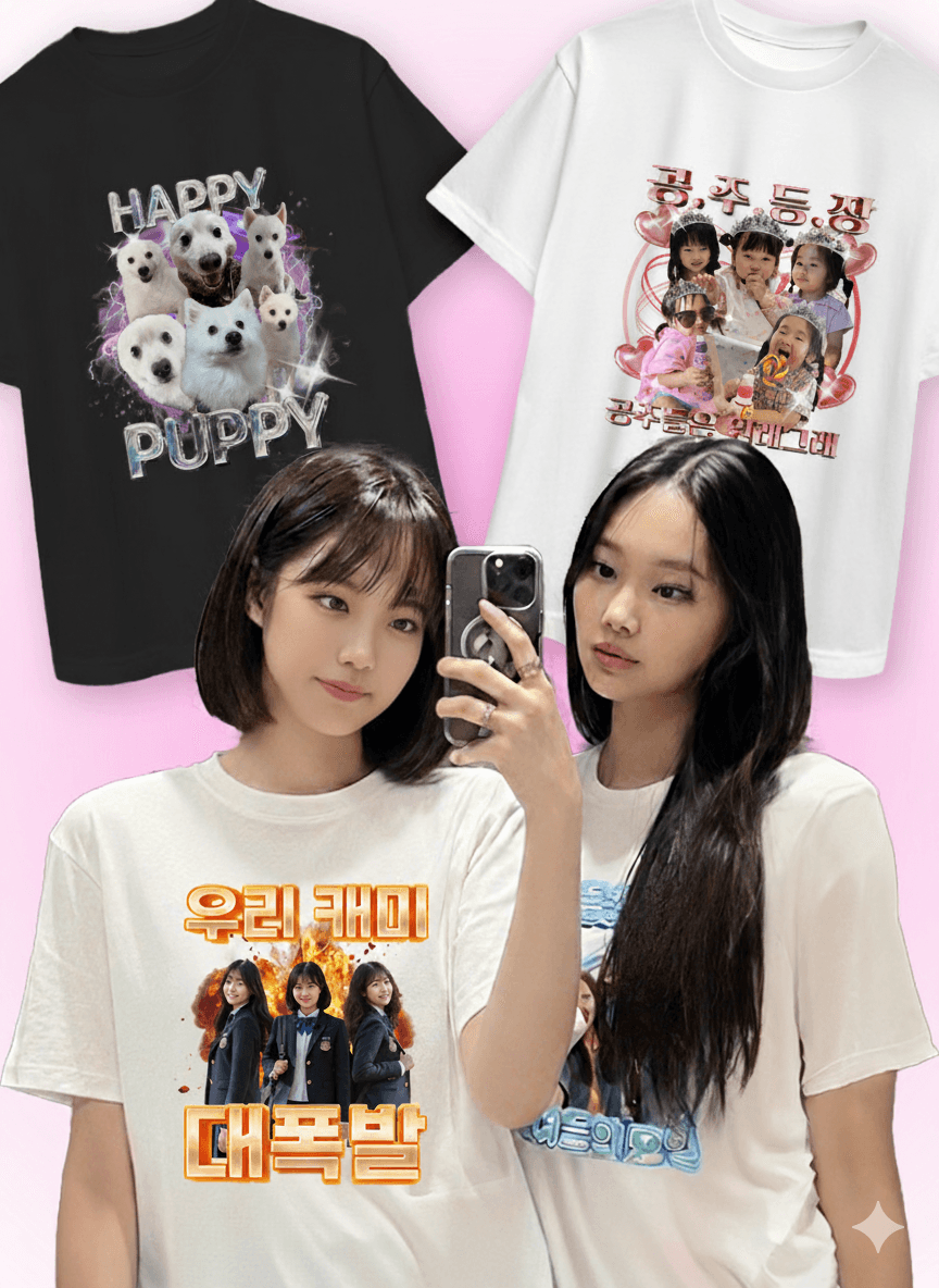 티싸요 친구 우정 여행 티셔츠 커스텀 프린팅