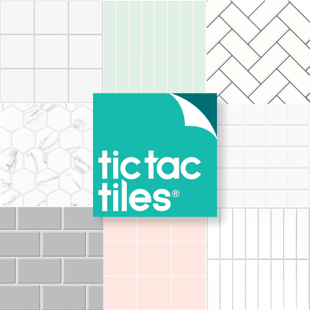 Tic Tac Tiles 틱택 티커타일 38가지패턴 주방 스티커타일 DIY